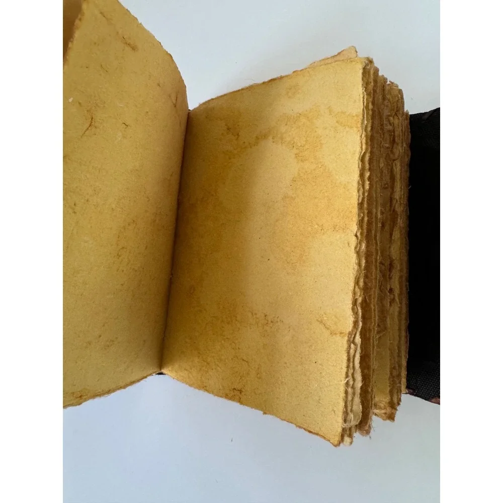 Chakra Stone Leather Embossed Journal Vintage Handmade Paper Diary Brown 5x7